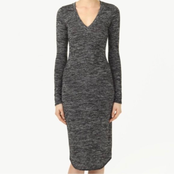 Wilfred V Neck, Midi Knit Longsleeve Dress in Purple - XS - Picture 5 of 5